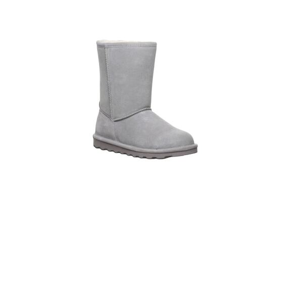 *NEW* Bearpaw Elle Short Gray Fog suede sheepskin wool blend lining. Size 7 - Picture 1 of 7